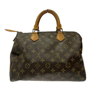 LOUIS VUITTON Monogram Speedy Boston Bag Brown
